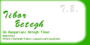 tibor betegh business card